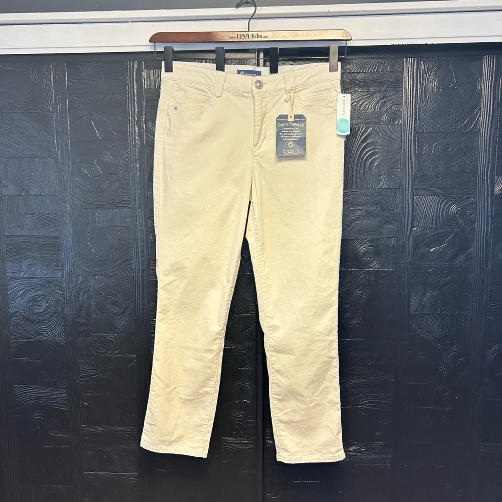 Democracy NWT Ab Solution‎ Natalie Straight Leg Corduroy Jeans Size 14 34x30 - Picture 2 of 16